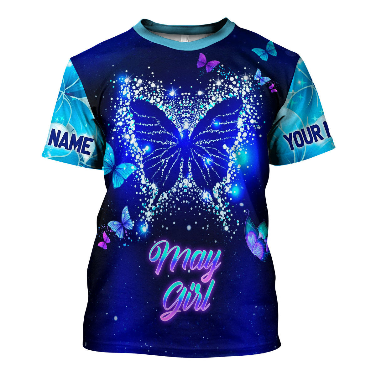 CustomsPig Personalized T-Shirt May Girl All Over Printed