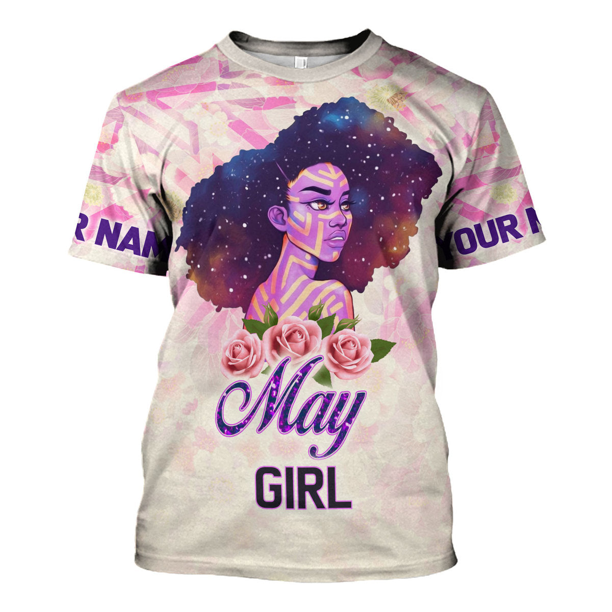 CustomsPig Personalized T-Shirt May Girl All Over Printed