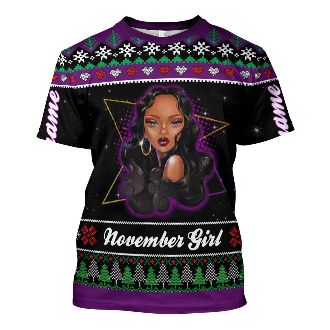 CustomsPig Personalized T-shirt November Girl All Over Printed