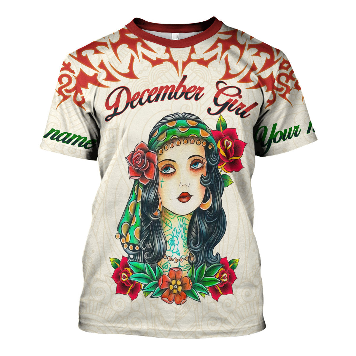 Personalized Tracksuit December Girl All Over Printed