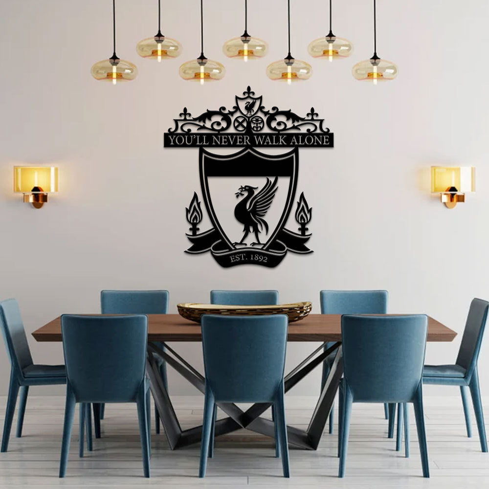 CustomsPig Liverpool - You'll Never Walk Alone Metal Wall Art Sign,Shankly Gates Hanging Wall Art