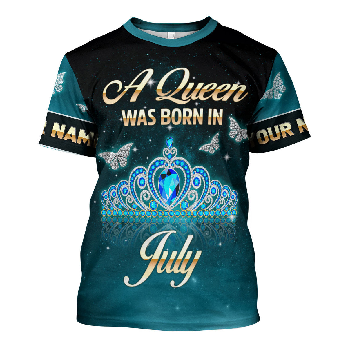 CustomsPig Personalized T-Shirt July Girl All Over Printed