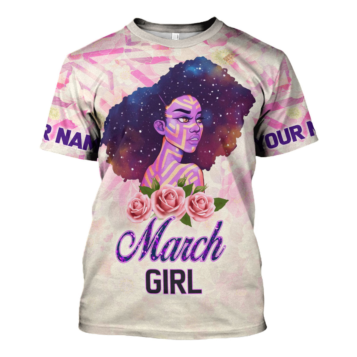 CustomsPig Personalized Tops March Girl All Over Printed