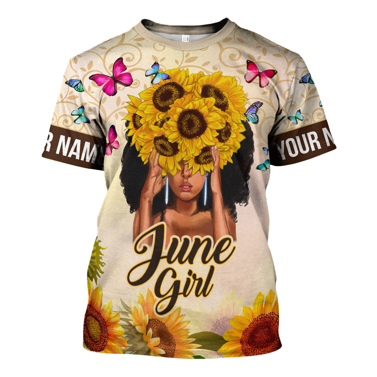 CustomsPig Personalized T-Shirt June Girl All Over Printed