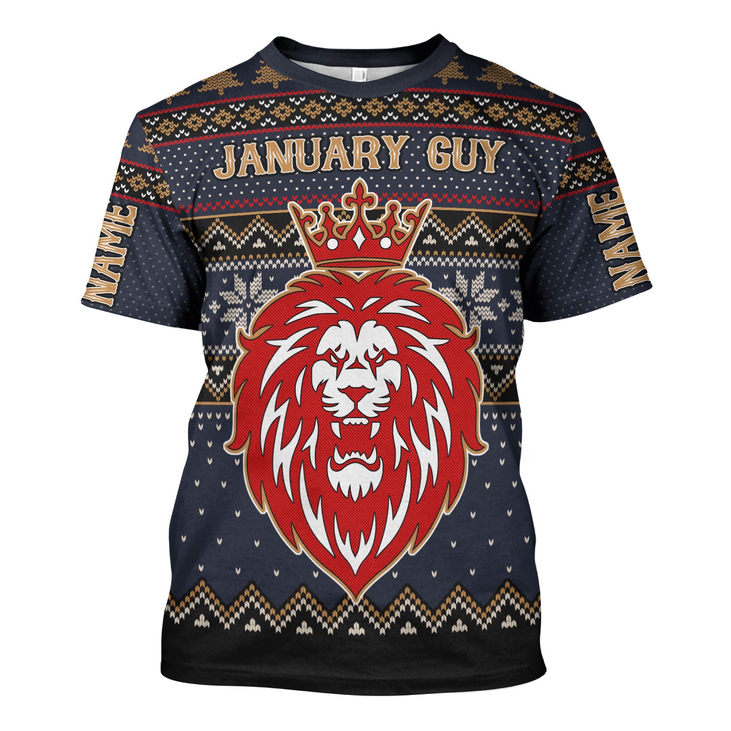 CustomsPig Personalized Tops January Guy All Over Printed