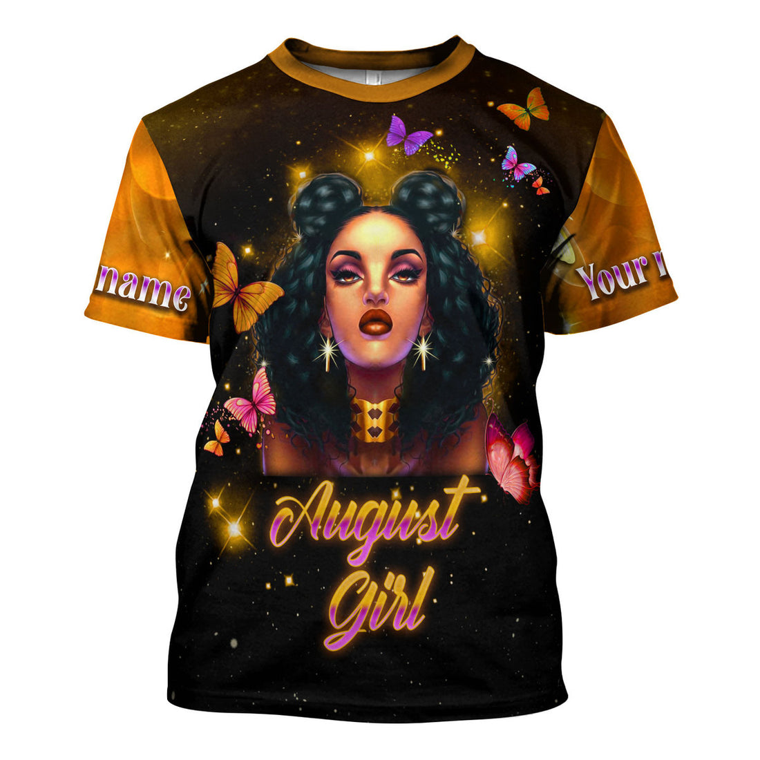 CustomsPig Personalized T-Shirt I Am An August Girl All Over Printed