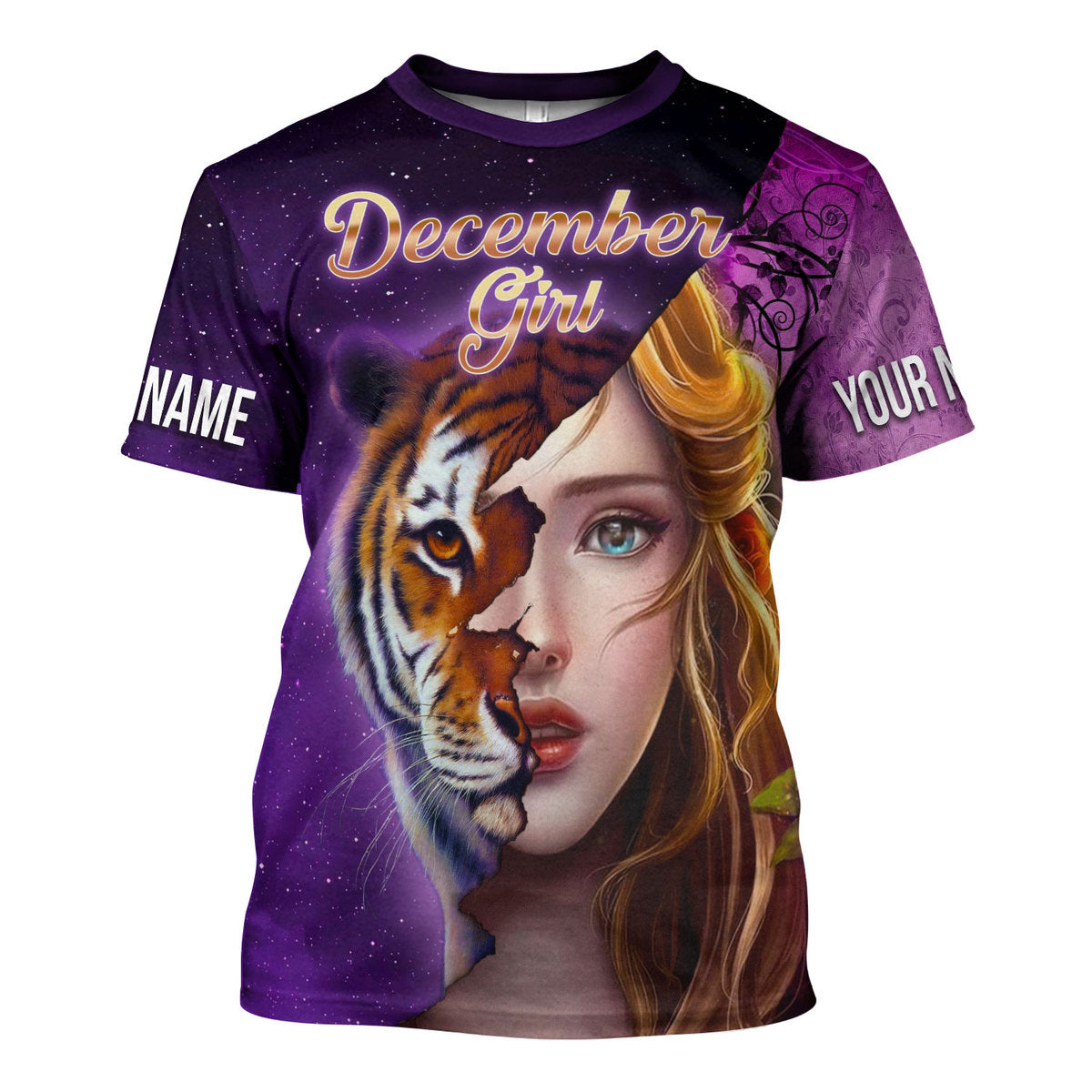 CustomsPig Personalized T-shirt As A December Girl All Over Printed