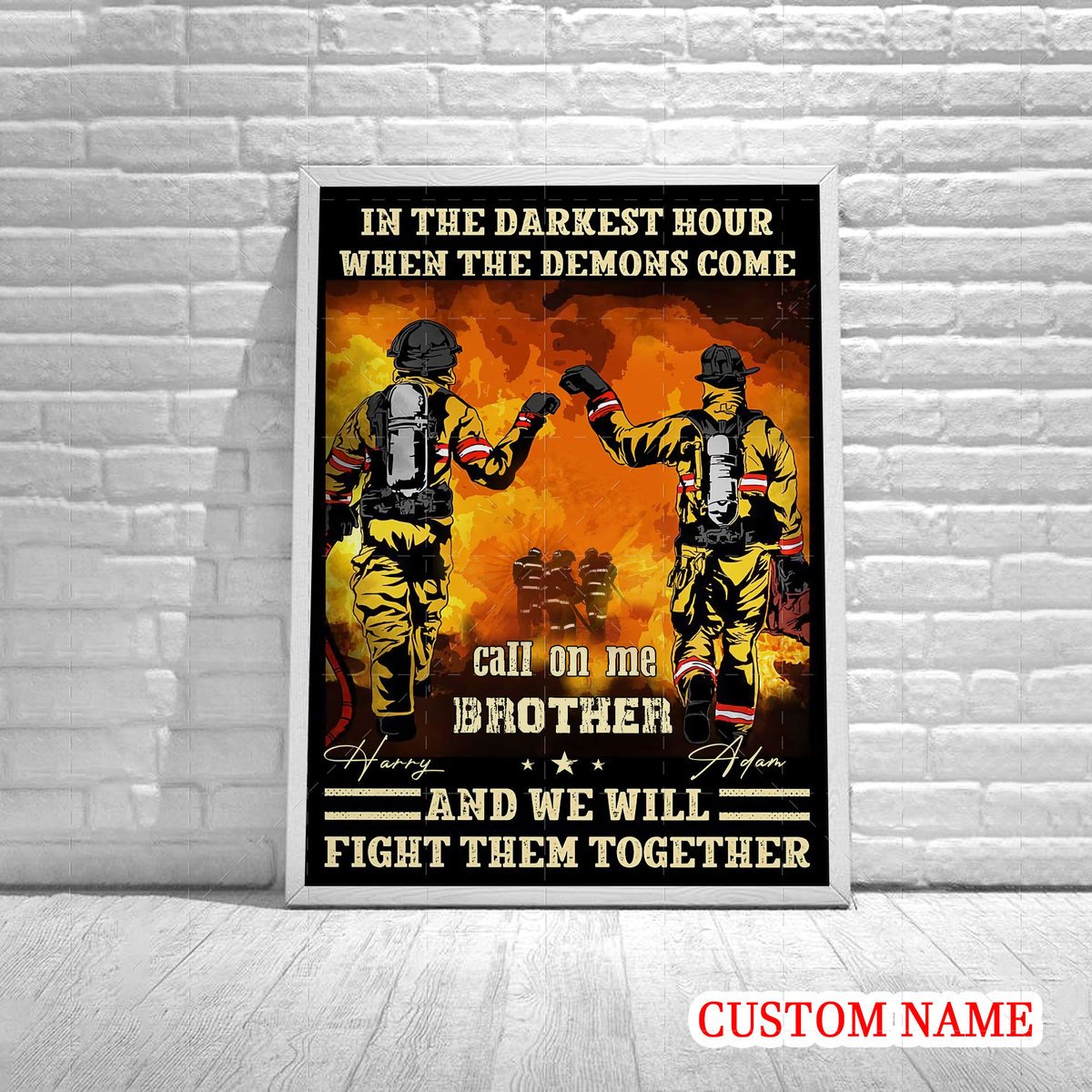 Personalized Poster - Firefighter Friends