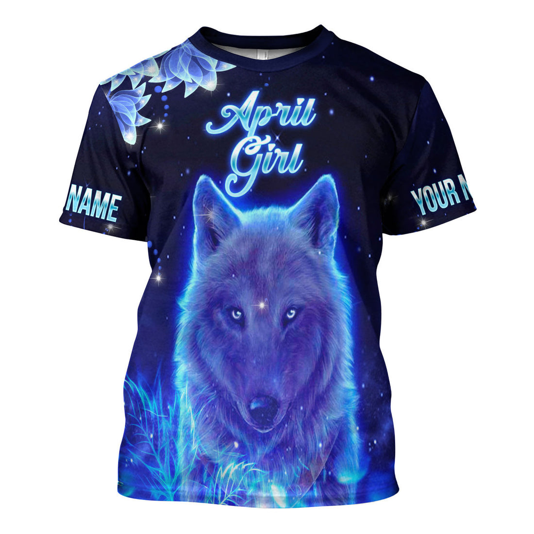 CustomsPig Personalized T-Shirt April Girl All Over Printed
