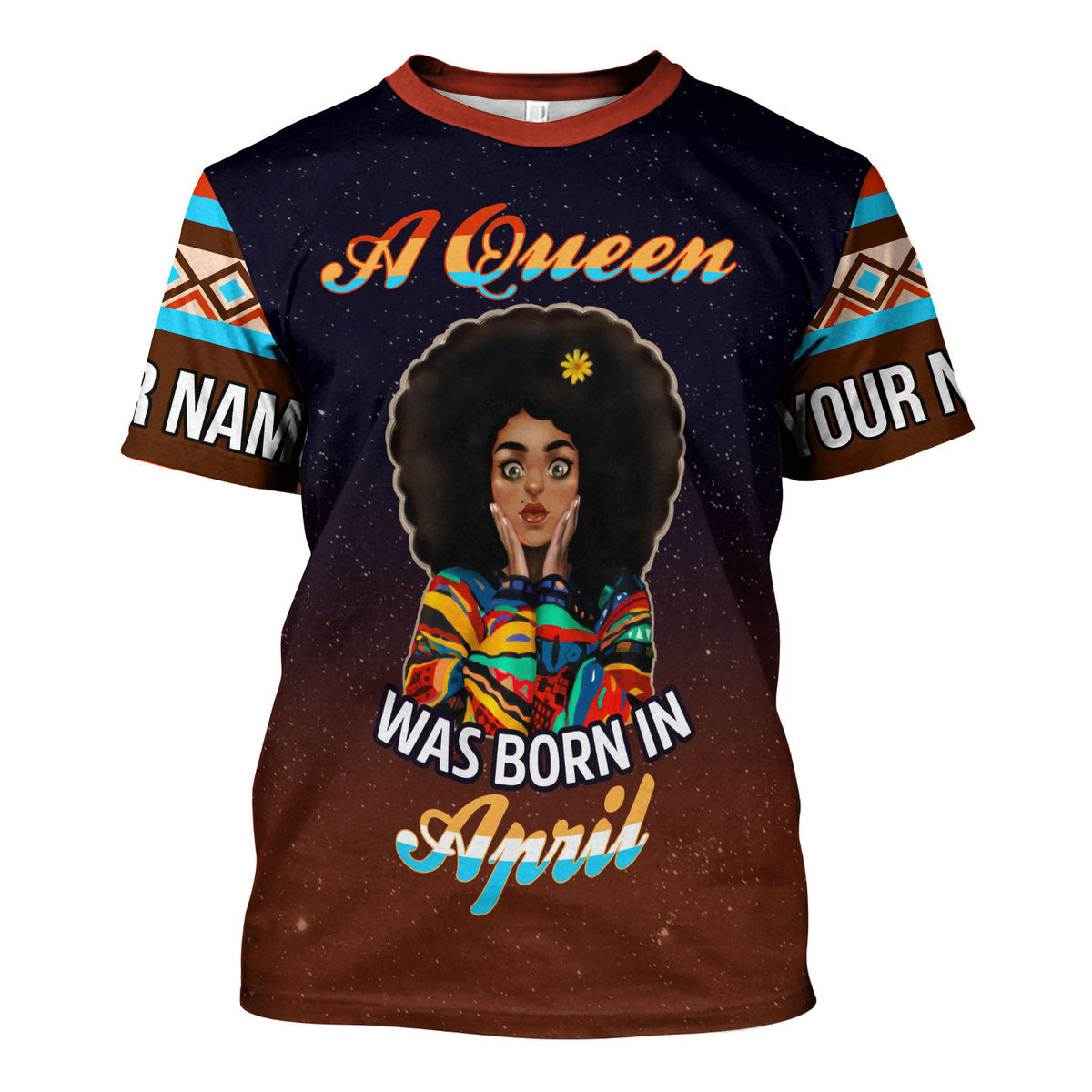 CustomsPig Personalized T-Shirt April Girl All Over Printed