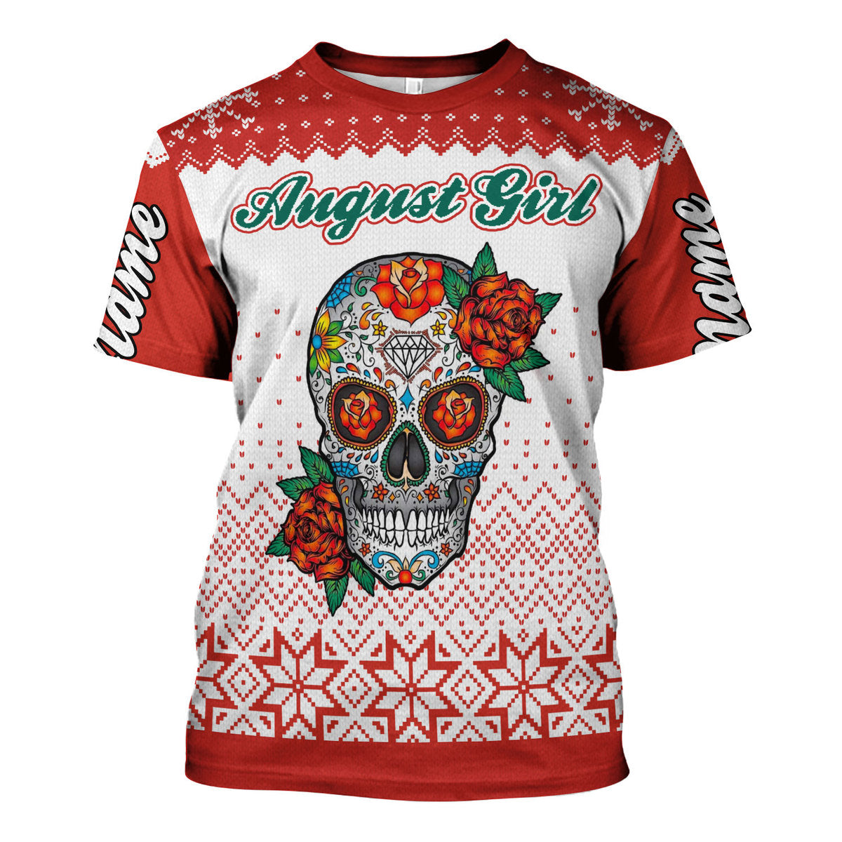 CustomsPig Personalized T-shirt August Girl All Over Printed