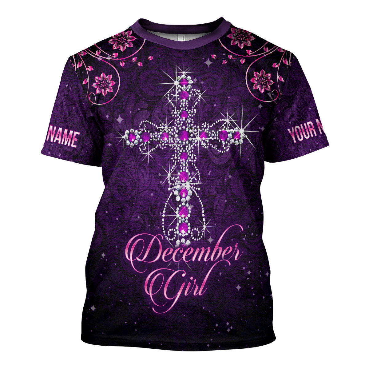 CustomsPig Personalized  Tops  I Am A December Girl All Over Printed