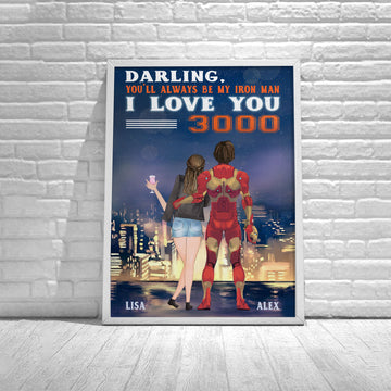 Personalized Poster You'll Always Be My Iron Man I Love You 3000