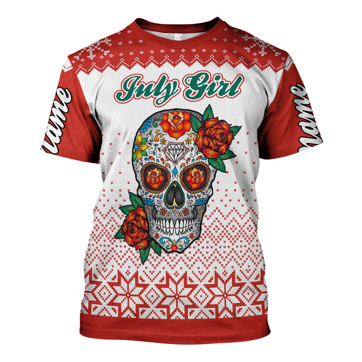 CustomsPig Personalized T-shirt July Girl All Over Printed