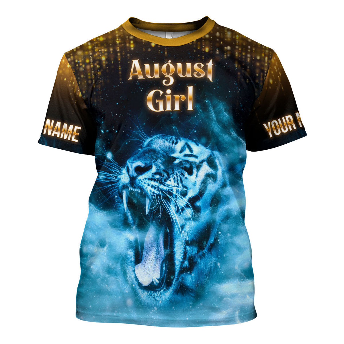 CustomsPig Personalized T-Shirt As An August Girl She's Up All Over Printed