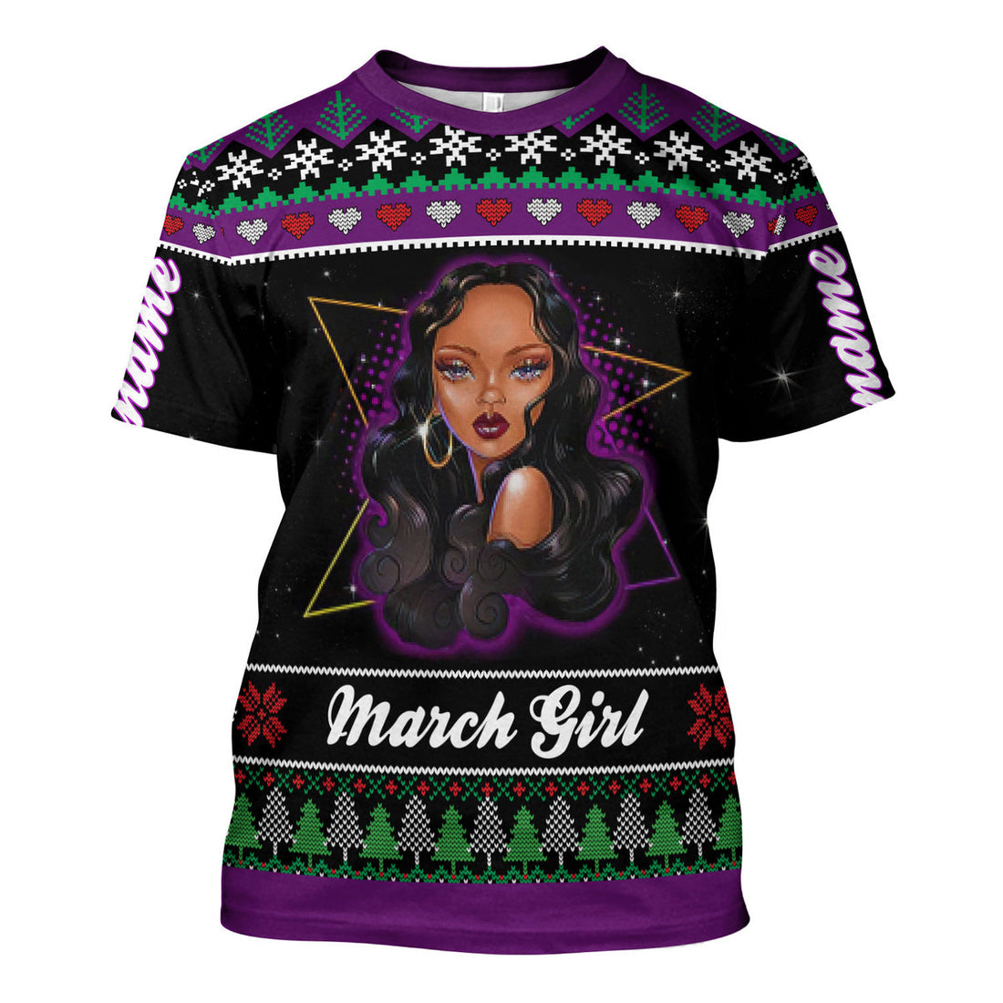 CustomsPig Personalized T-Shirt March Girl All Over Printed