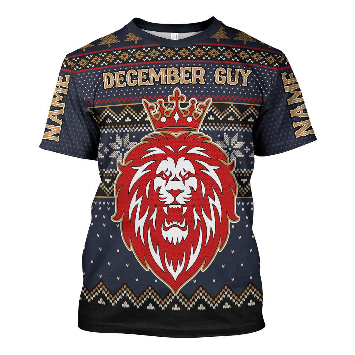 CustomsPig Personalized  Tops  December King All Over Printed