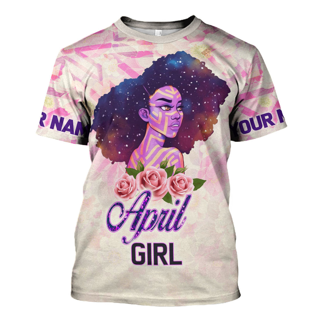 CustomsPig Personalized T-Shirt April Girl All Over Printed