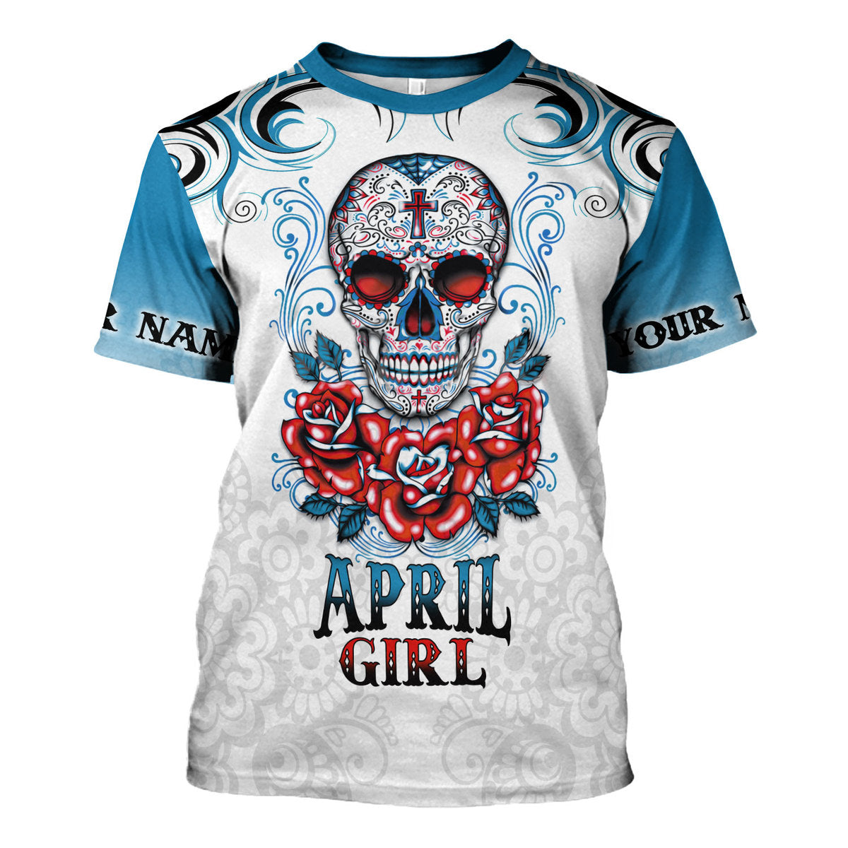CustomsPig Personalized T-Shirt April Girl All Over Printed