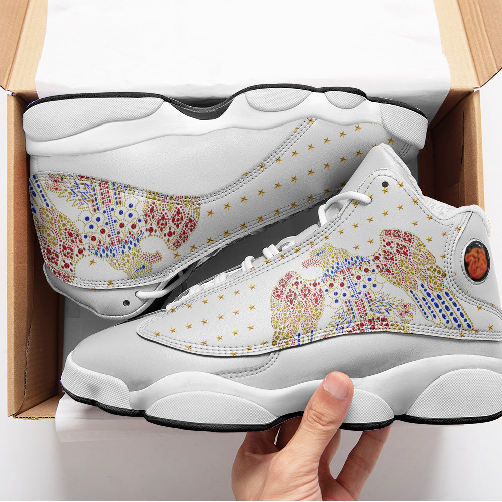 Customspig Elvis Aloha Unisex AJ13 Shoes White