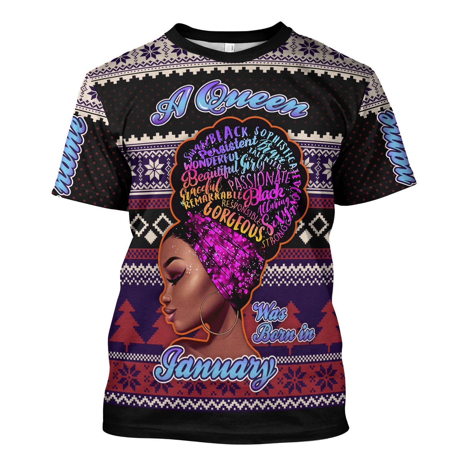 CustomsPig Personalized Tops January Girl All Over Printed
