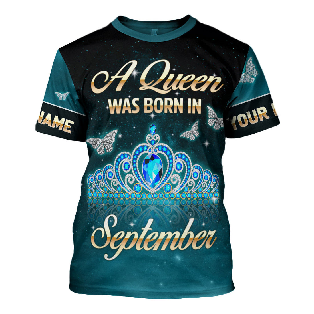 CustomsPig Personalized T-shirt September Girl All Over Printed