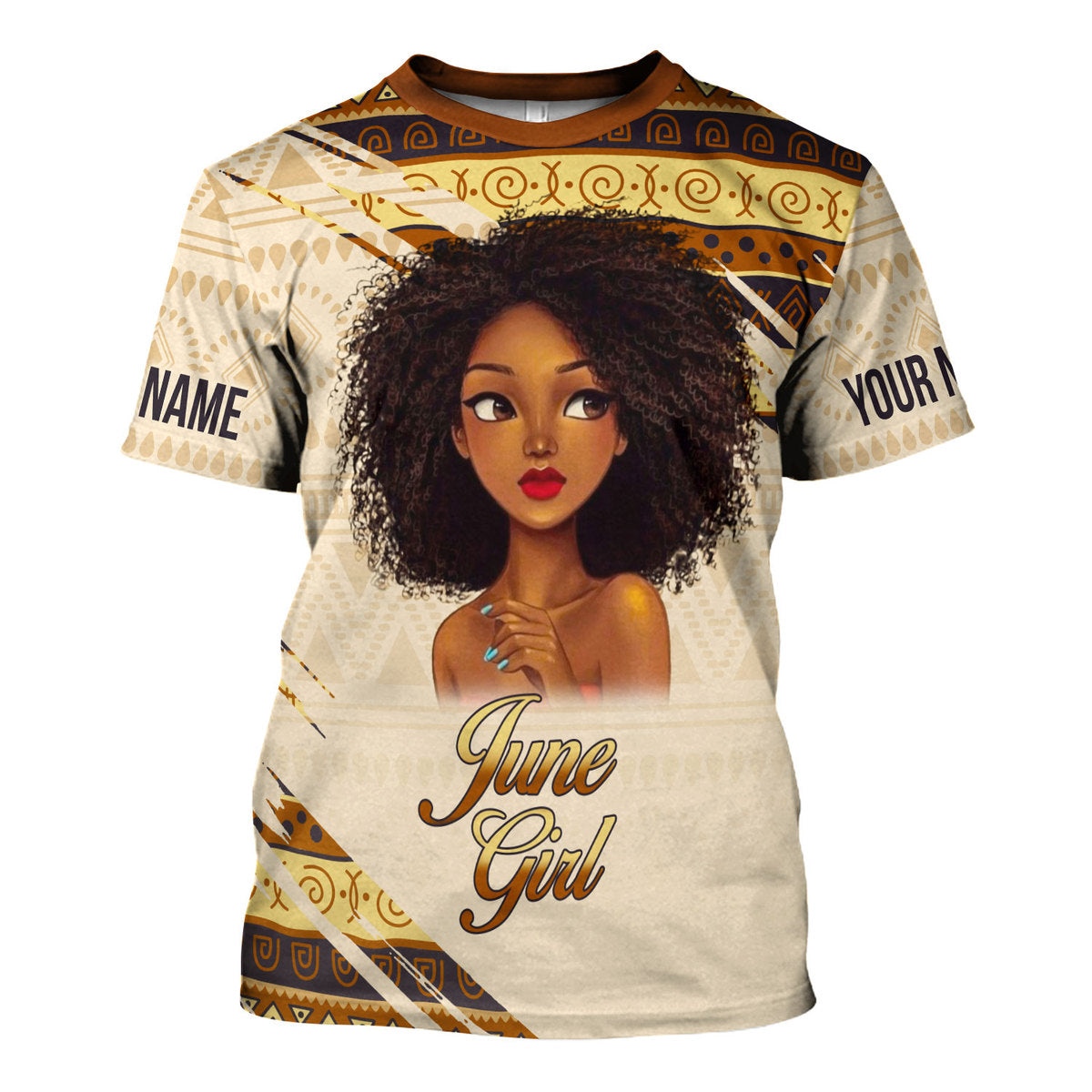 CustomsPig Personalized Tops June Girl All Over Printed