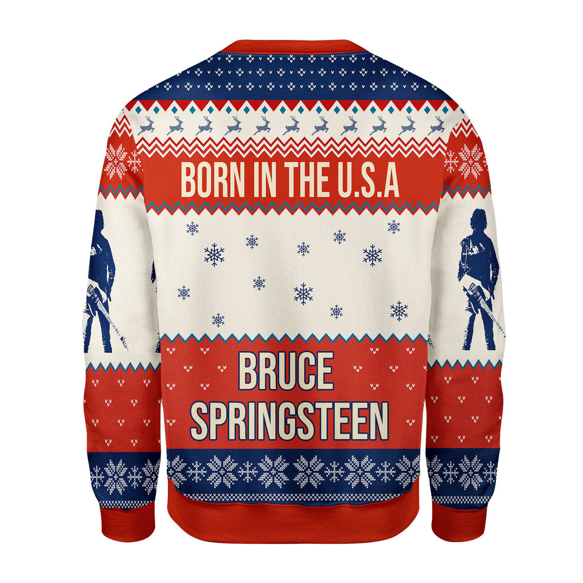 CustomsPig Born in the USA Tour Bruce Springsteen Streetband Christmas Ugly Sweater