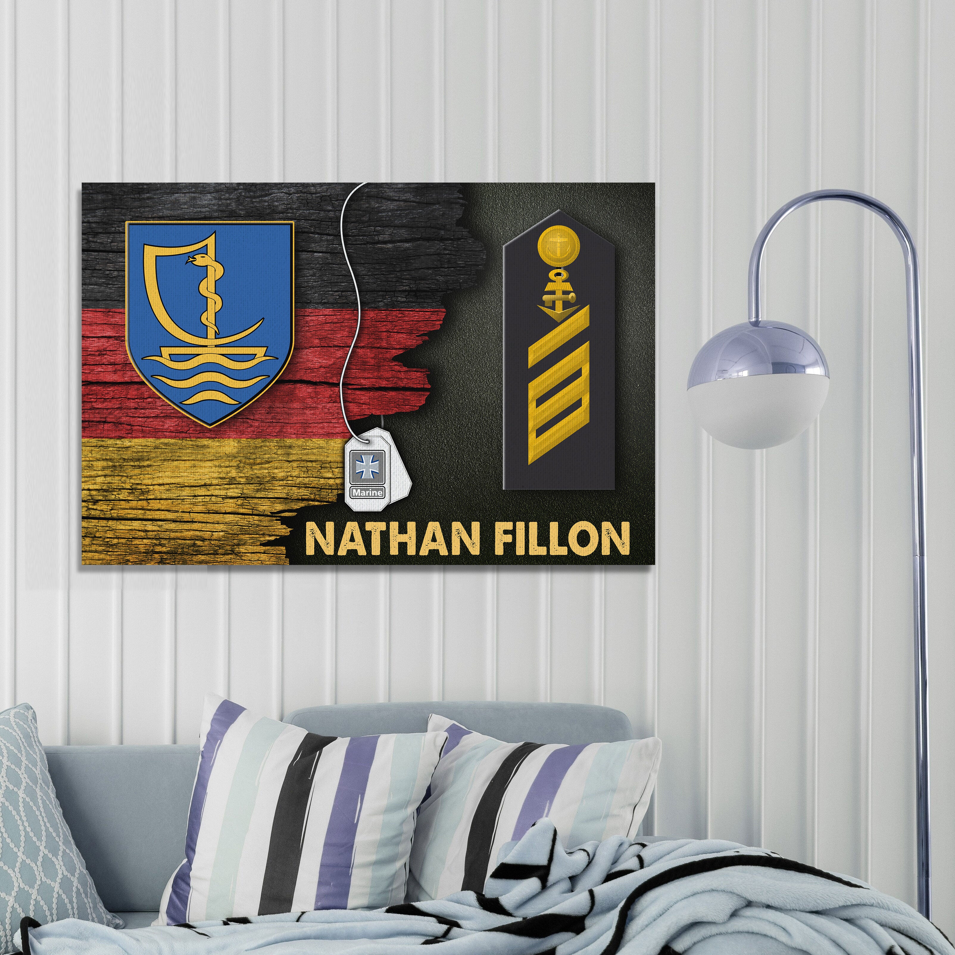 Personalized Name and Ranks - Schifffahrtmedizinisches Institut der Marine-German Navy -Digital File Canvas