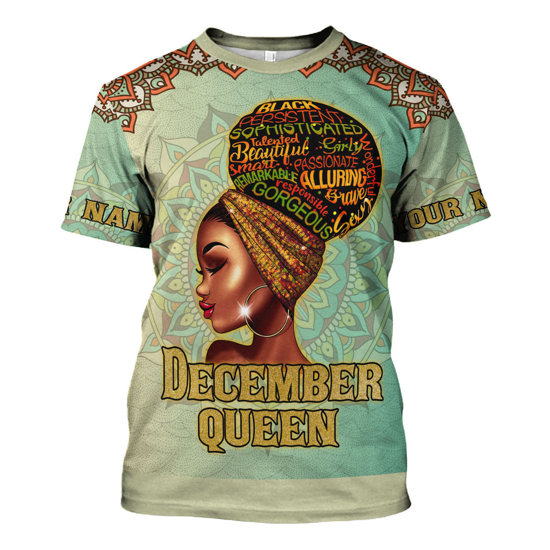 Customspig Personalized T-Shirt December Girl All Over Printed