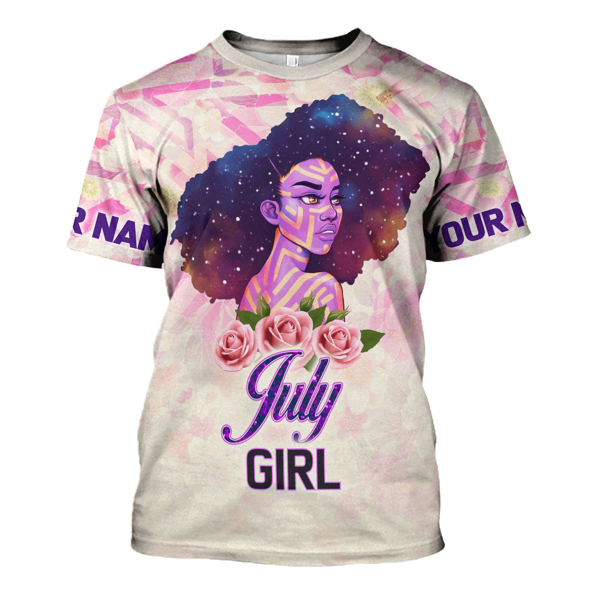 CustomsPig Personalized T-Shirt July Girl All Over Printed