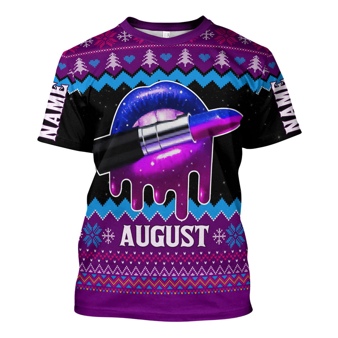 CustomsPig Personalized T-Shirt August Girl All Over Printed