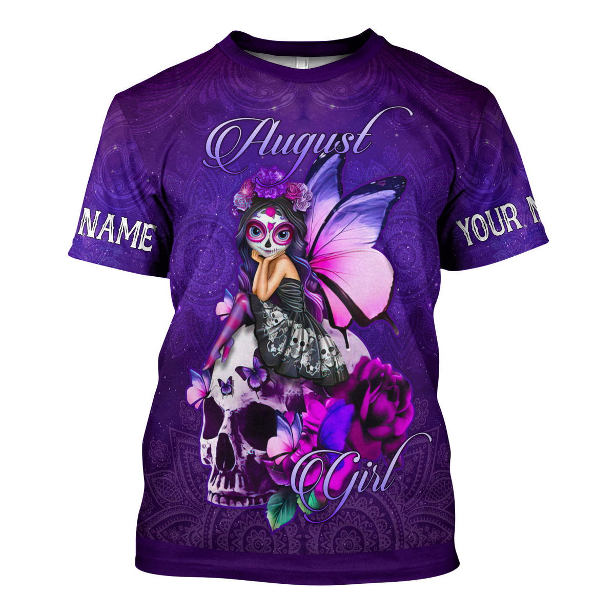 CustomsPig Personalized T-Shirt August Girl All Over Printed