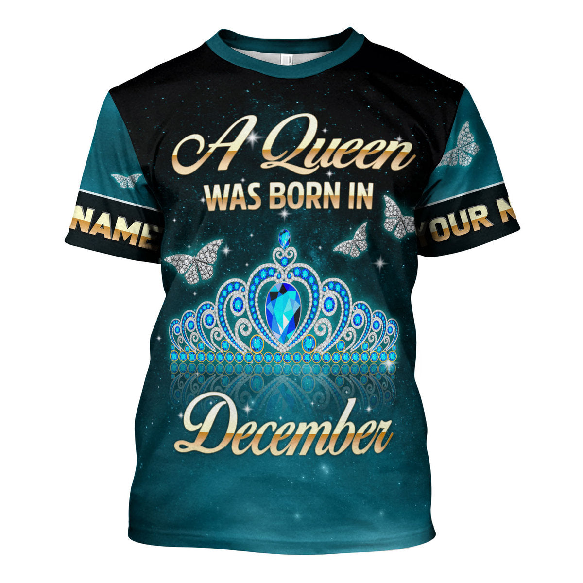 CustomsPig Personalized T-shirt December Girl All Over Printed