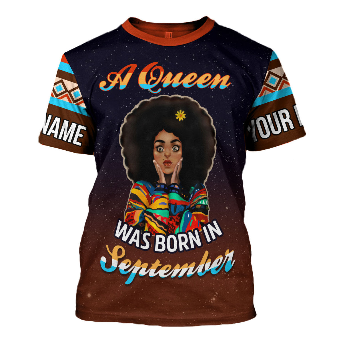 CustomsPig Personalized Tops September Girl All Over Printed
