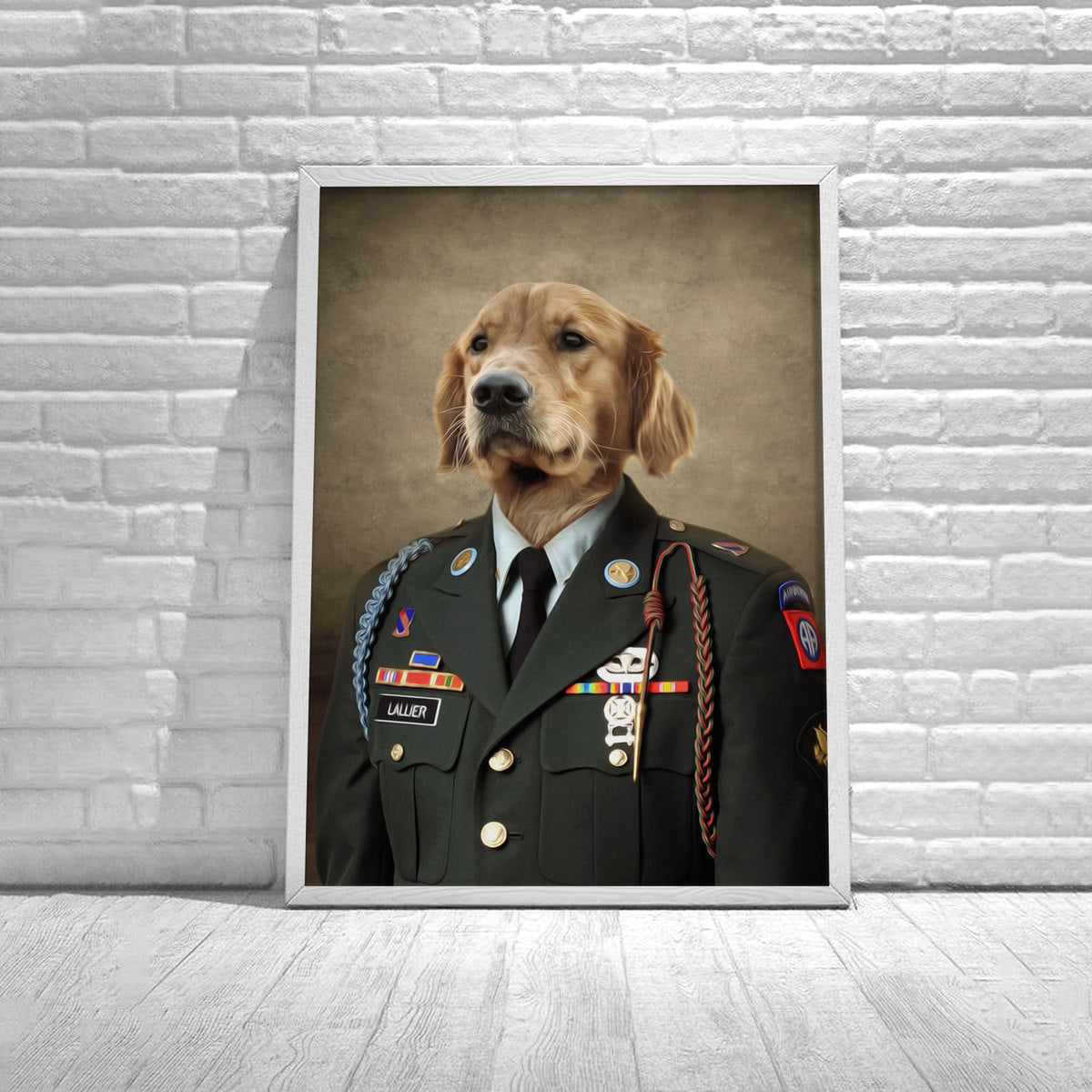 Customized Pet Poster - Army Infantry Uniform