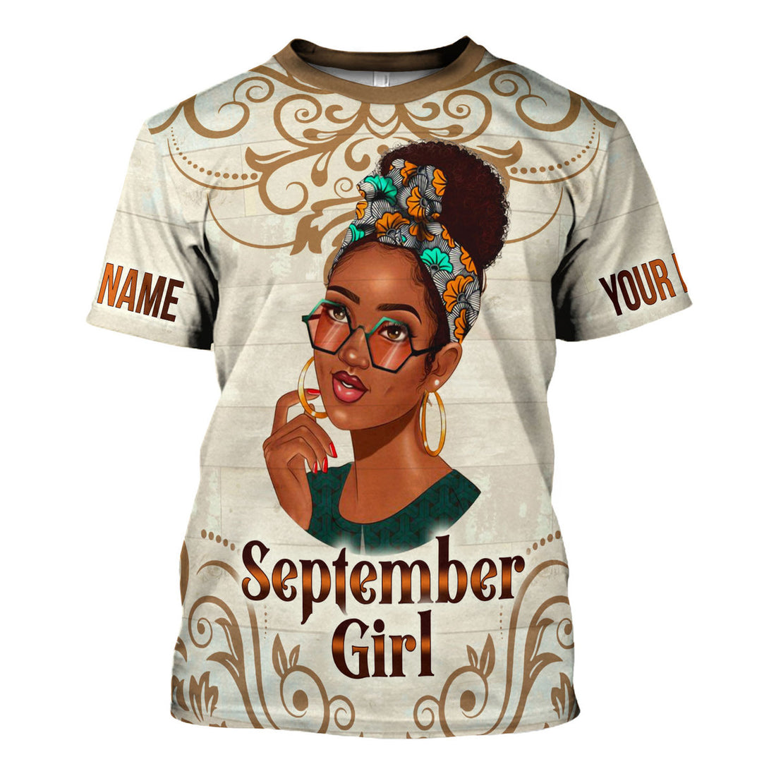 Customspig Personalized T-Shirt I'm A Sweet September Girl All Over Printed