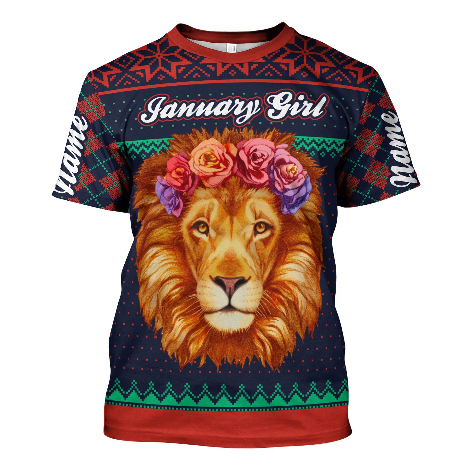 CustomsPig Personalized T-Shirt January Girl All Over Printed