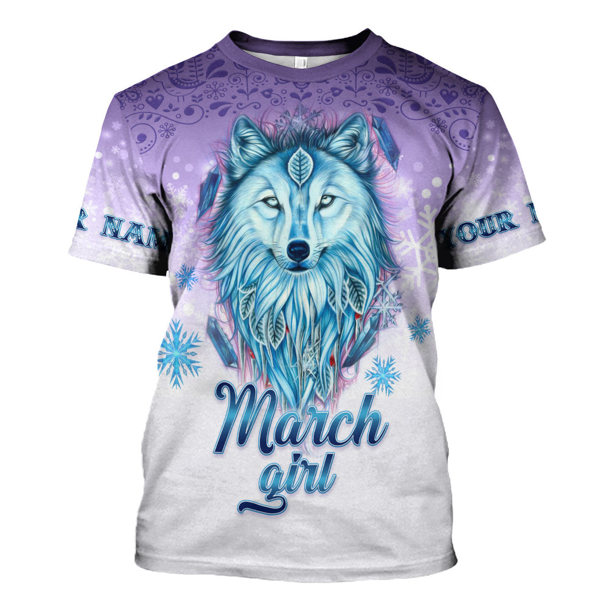 CustomsPig Personalized Tops I'm A March Queen All Over Printed