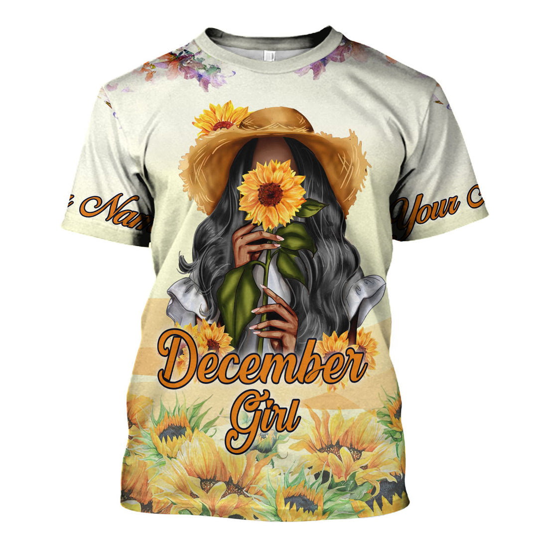Customspig Personalized T-Shirt  December Girl All Over Printed