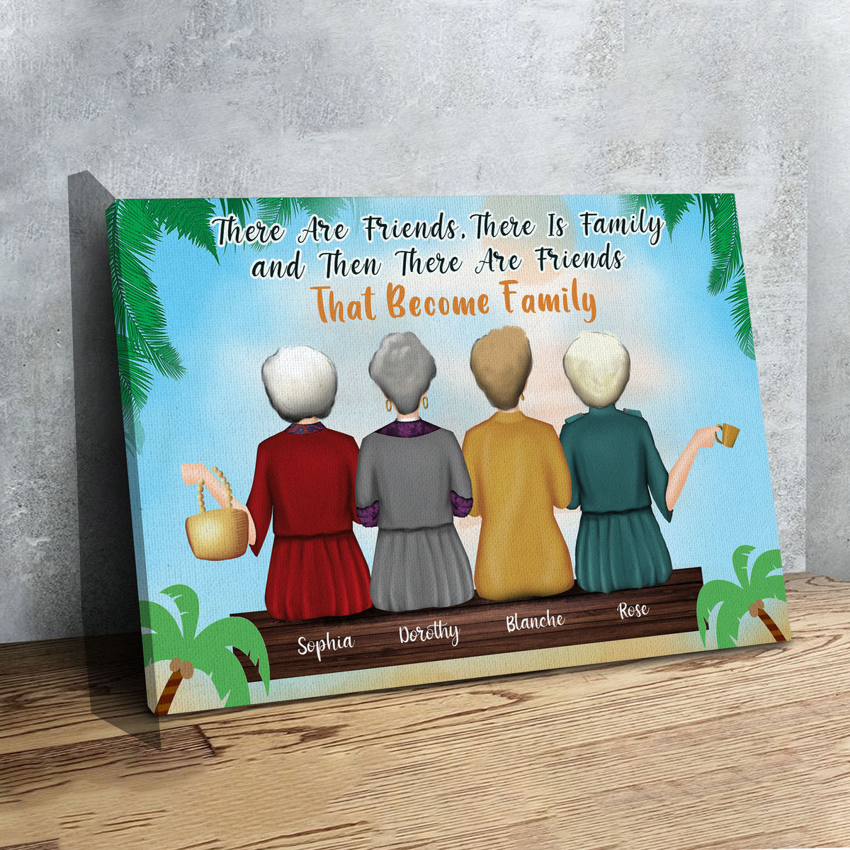 Customized Canvas Poster Wall Art Thank You For Being Friends