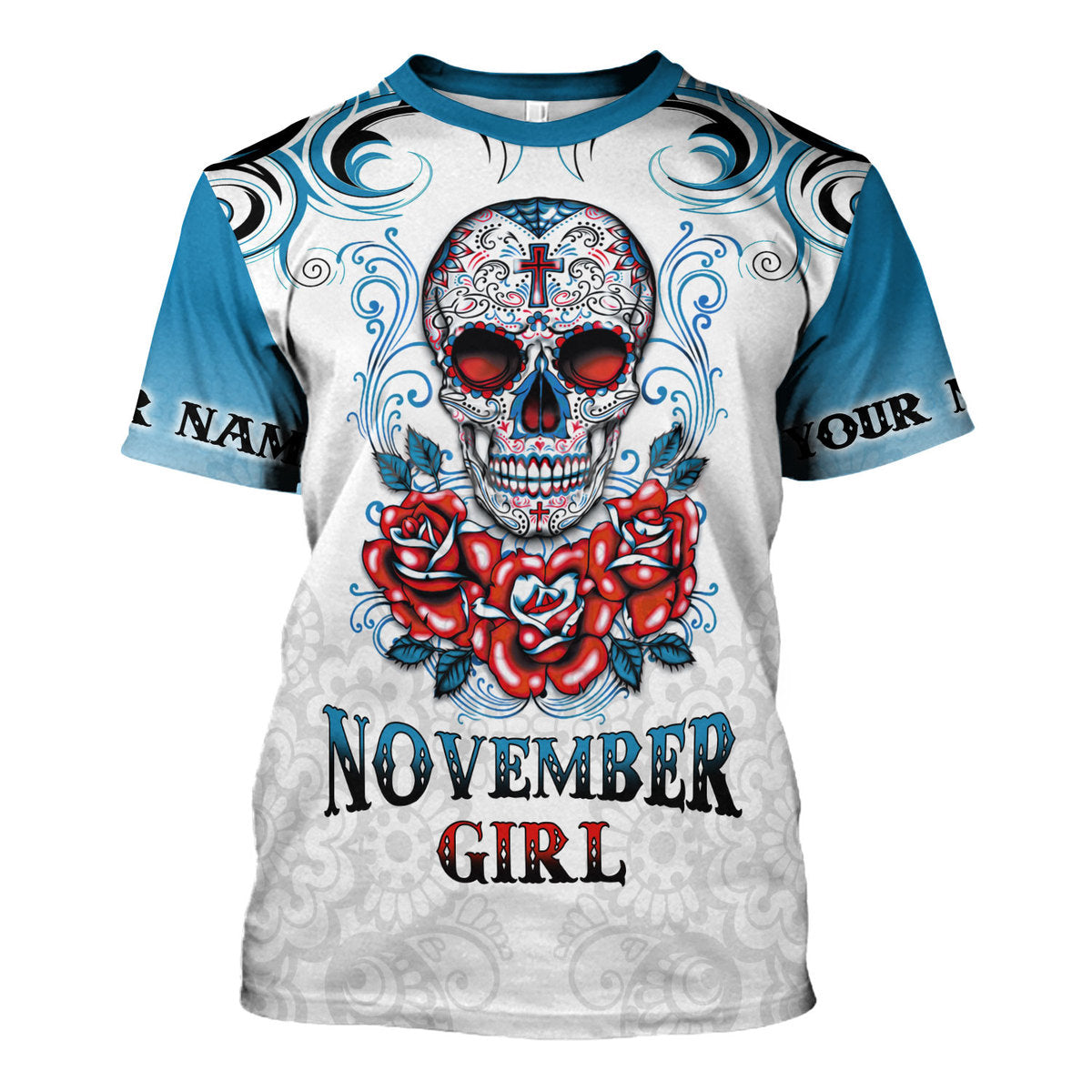 CustomsPig Personalized Tops November Girl All Over Printed
