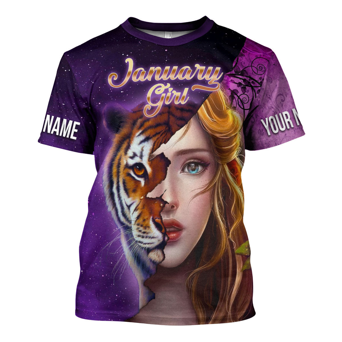 CustomsPig Personalized T-Shirt As A January Girl All Over Printed