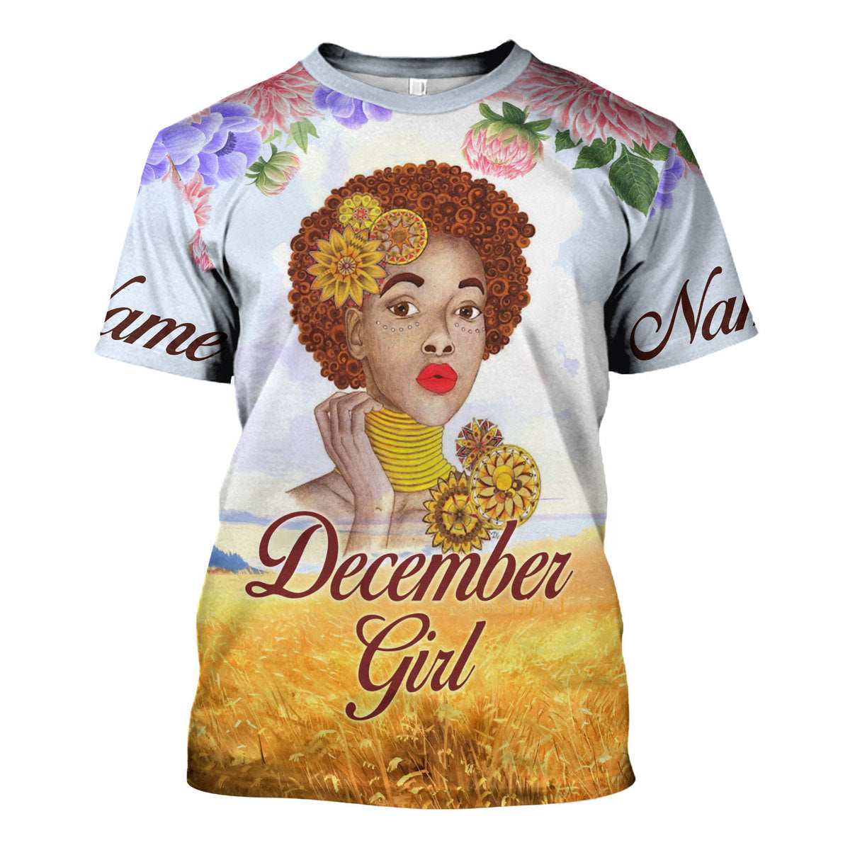 CustomsPig Personalized T-shirt December Girl All Over Printed