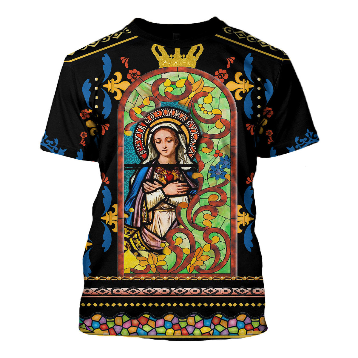 Tracksuit Tops Pullover Sweatshirt Mary Stained Glass 3D Apparel