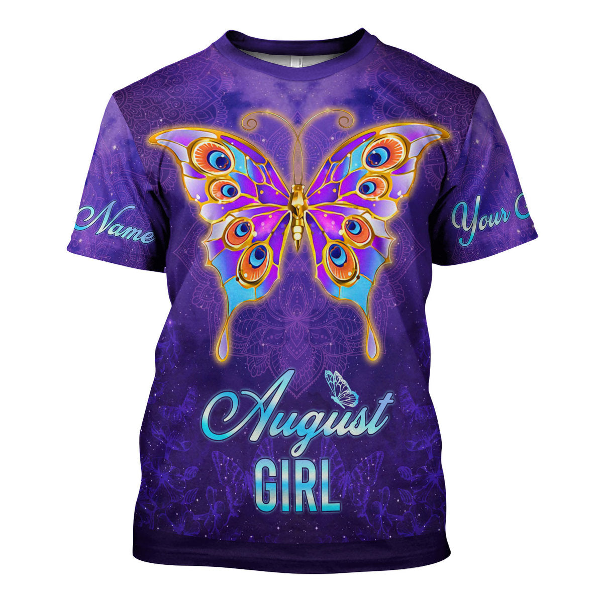CustomsPig Personalized T-shirt August Girl All Over Printed