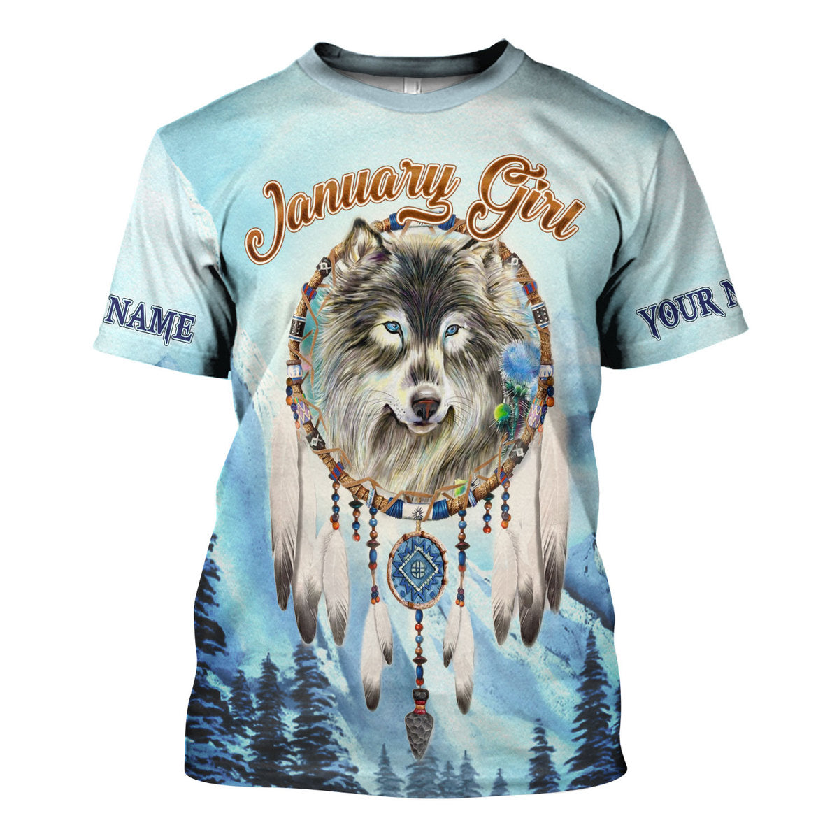 CustomsPig Personalized T-Shirt I Am A January Girl All Over Printed