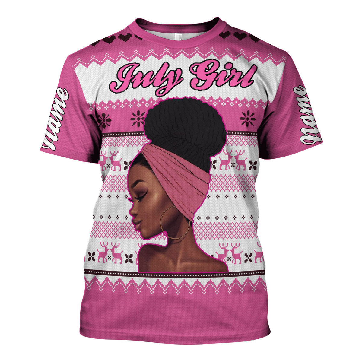 CustomsPig Personalized Tops July Girl All Over Printed