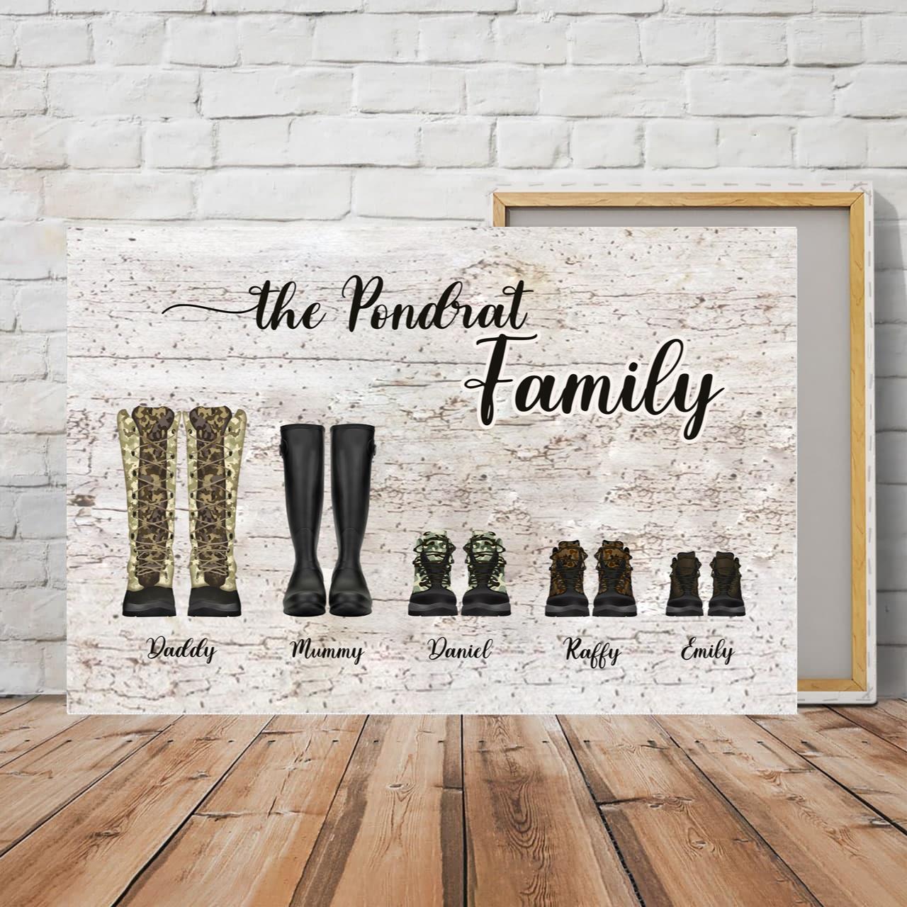 Customized Canvas Poster Wall Art Hunting Boots Style