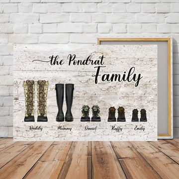 Customized Canvas Poster Wall Art Hunting Boots Style